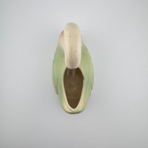 Vintage Swan Planter Vase | Pastel Ceramic | Quiet Luxury Cottagecore Decor - Picture 5 of 7